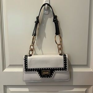 Givenchy purse handbag with adjustable shoulder strap white with black and gold